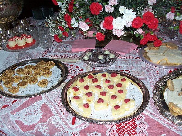 tea close up tea table